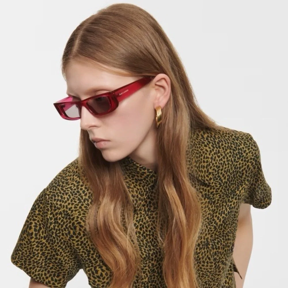 New! Saint Laurent Transparent Pink Sunglasses, SL553 003, Unisex, Authentic - Picture 5 of 12